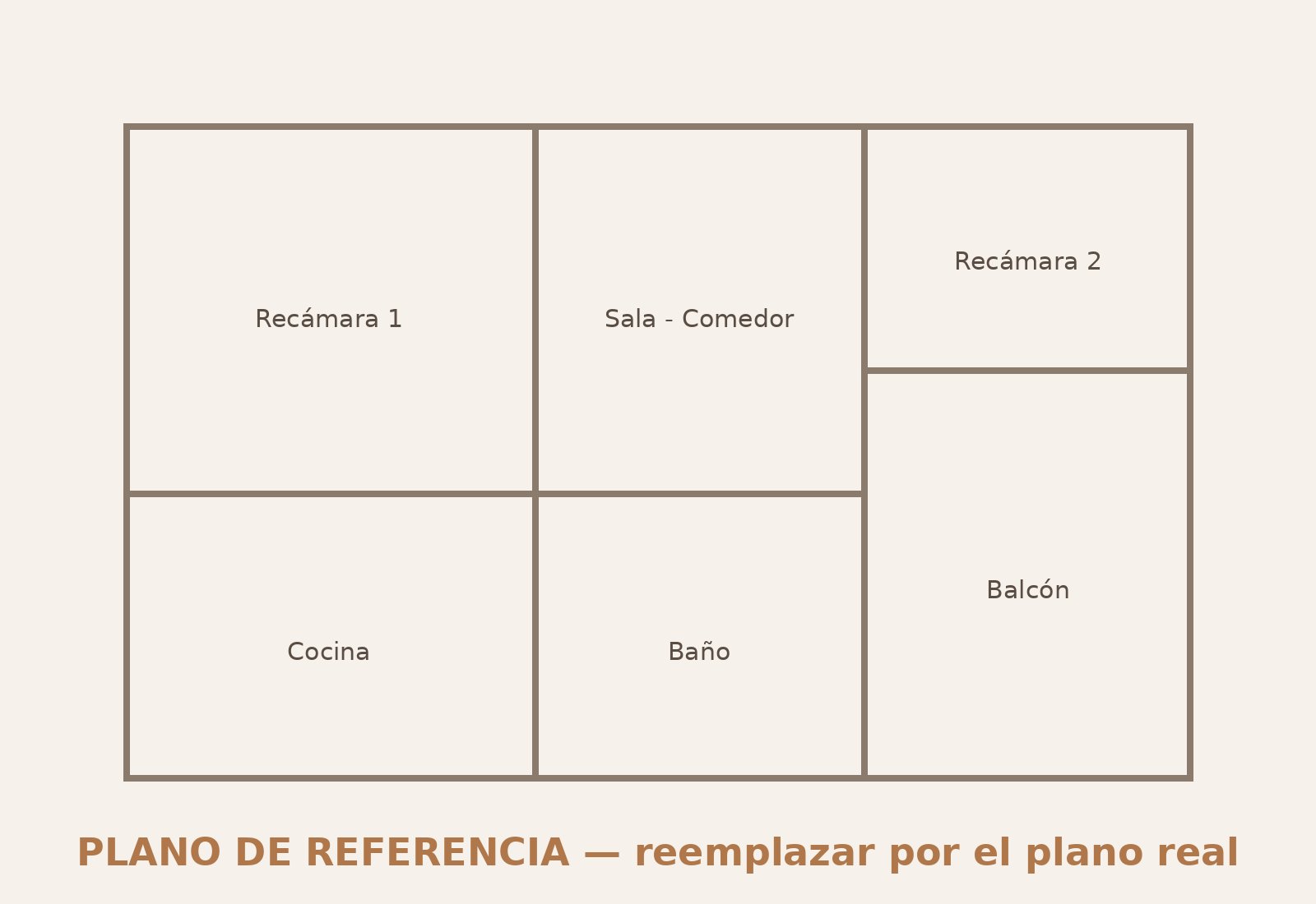 Plano de referencia del apartamento