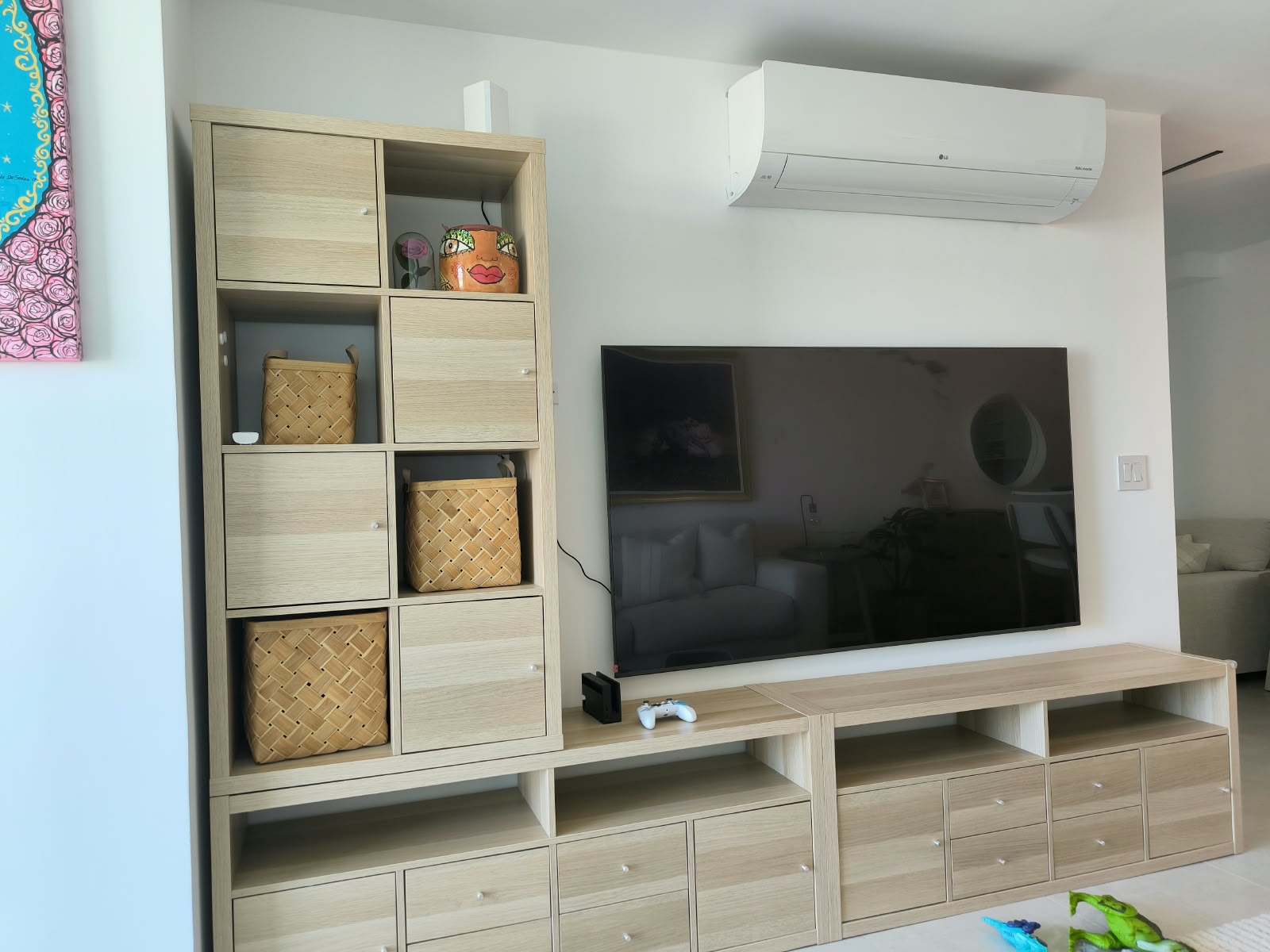 Mueble de televisión en la sala